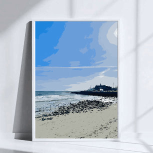 Affiche Plage de la ville de Narragansett, Rhode Island pe