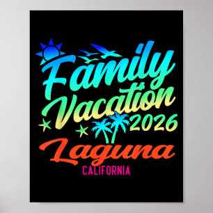 Affiche Plage de Laa Californie Vacances en Famille Été 20
