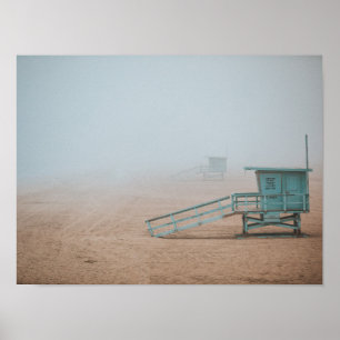 AFFICHE PLAGE DE MANHATTAN, CALIFORNIE, USA