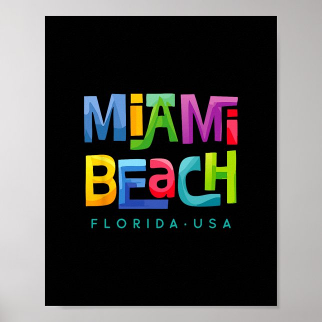 Affiche Plage de Miami (Devant)