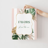 Plage de palmiers à rayures roses préférées, prene