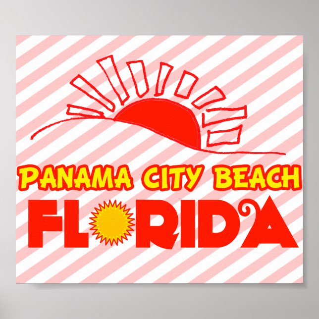 Affiche Plage de Panama City, Floride (Devant)