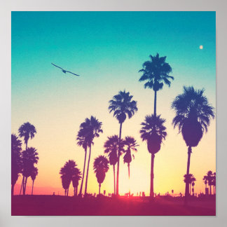 Affiche Plage de père Noël Monica