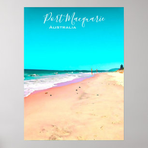 Affiche Plage de Port Macquarie en Australie