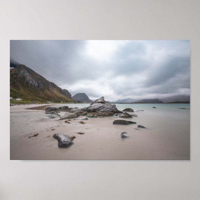 Affiche Plage de Ramberg Lofoten (Devant)