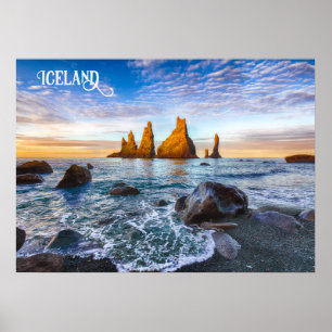 Affiche Plage de Reynisfjara, Islande