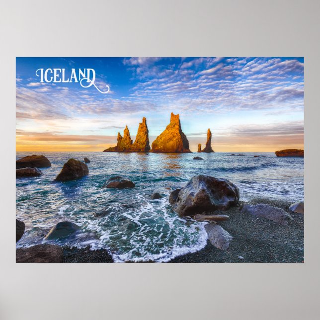Affiche Plage de Reynisfjara, Islande (Devant)