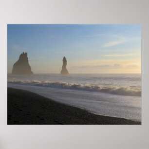 Affiche Plage de sable noir d'Islande
