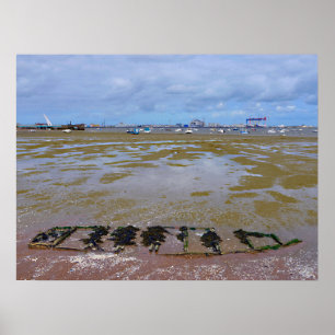 Affiche Plage de Saint Brevin en France Carte postale
