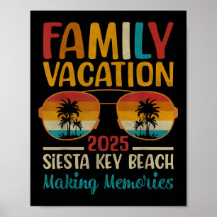 Affiche Plage de Siesta Key Floride vacances familiales as