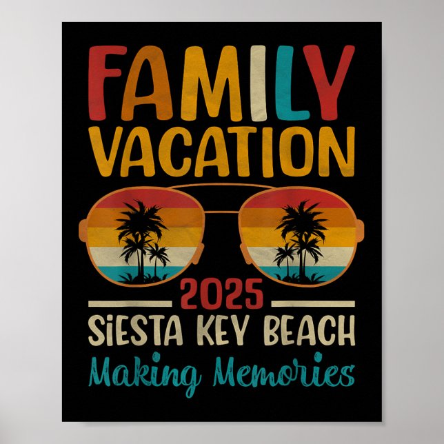 Affiche Plage de Siesta Key Floride vacances familiales as (Devant)