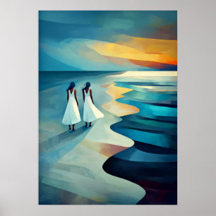 Affiche Plage de Skagen - Chef-d'œuvre cubiste inspiré.