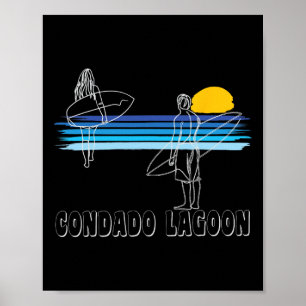 Affiche Plage de surf de la lagune de Condado Surf Guy Gir