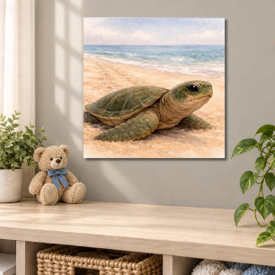 Affiche Plage de tortues marines