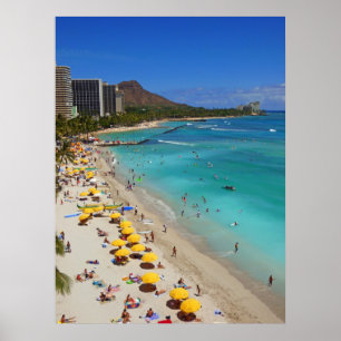 Affiche Plage de Waikiki