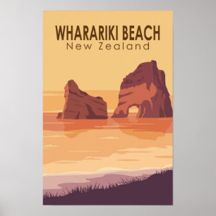 Affiche Plage de Wharariki Nouvelle-Zélande Voyage Art Vin