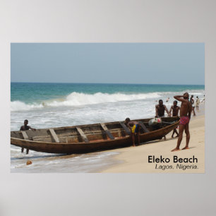 Affiche Plage d'Eleko, Lagos, Nigéria