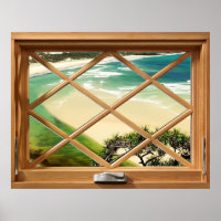 Plage des Caraïbes - Green Sea View Faux Faux Fake