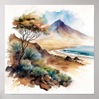 Affiche Plage des îles Canaries de Tenerife