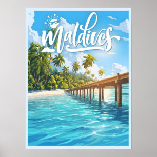 Affiche Plage des Maldives