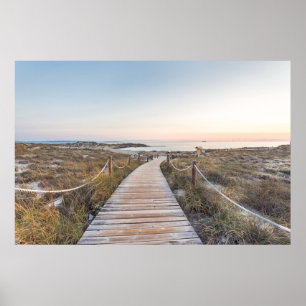 Affiche Plage d'es Pujols à l'aube