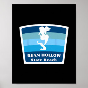 Affiche Plage d'État de Bean Hollow en Californie Vacances