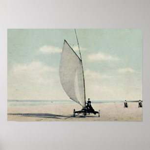Affiche Plage d'Ormond, la Floride Windsailing sur la