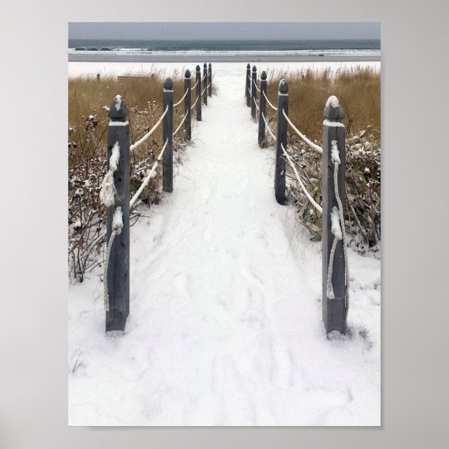 Affiche plage du vieux verger promenade d'hiver (Devant)