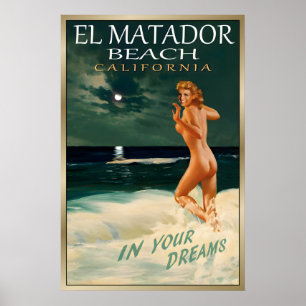 Affiche Plage EL MATADOR CA Original Marilyn Monroe Voyage