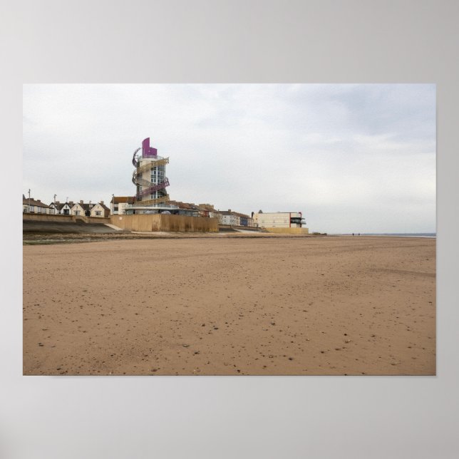 Affiche Plage et balise de Redcar (Devant)