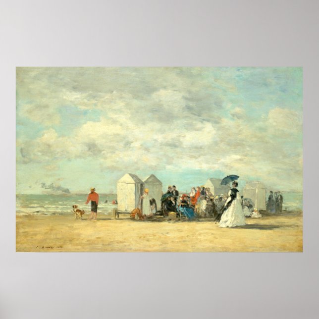 Affiche Plage - Eugène Boudin Art (Devant)