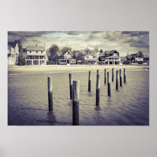 Affiche Plage le Connecticut de Madison