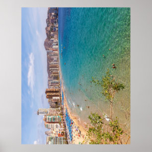 Affiche Plage Llevant, Benidorm, Costa Blanca, Espagne