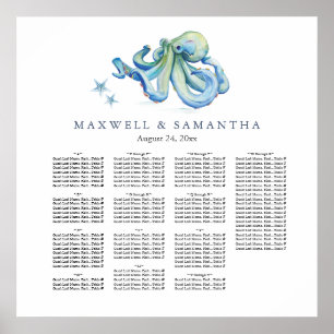 Affiche Plage Mariage Modèle