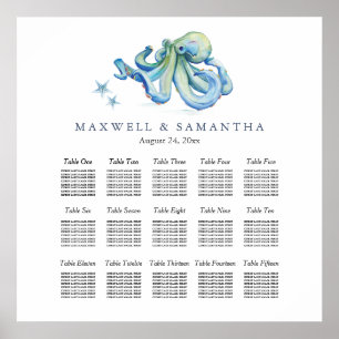 Affiche Plage Mariage Modèle