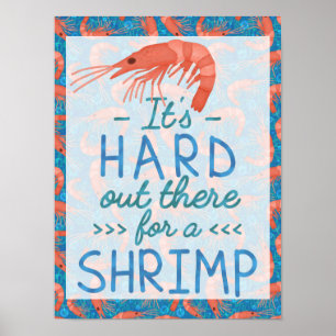 Affiche Plage marine de crevettes pour la farniente