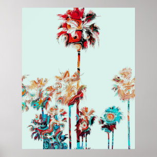 Affiche Plage Palm Tree Design 243