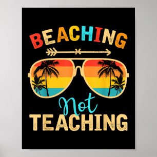Affiche Plage Pas Enseignant Mode Enseignant Hors Été Vaca