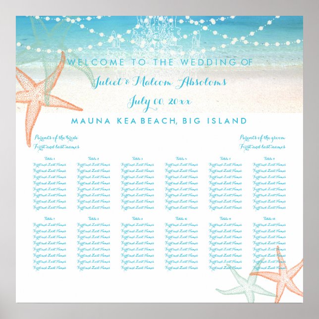 Affiche Plage PixDezines/Chadeliers/Sièges (Devant)