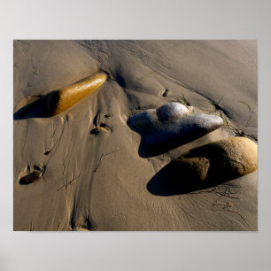 Affiche Plage/Sable/Pierres/Rochers/Galets