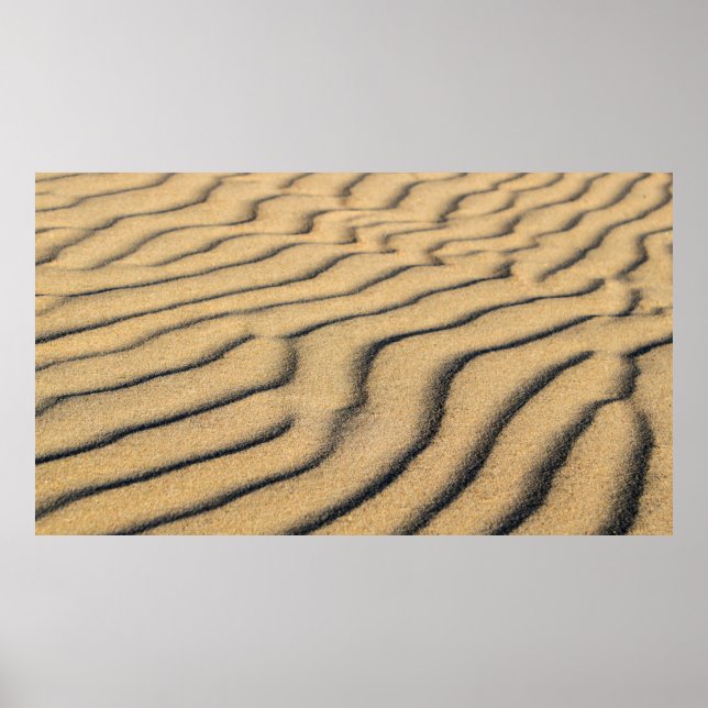 Affiche Plage sable vagues sable dunes sable (Devant)