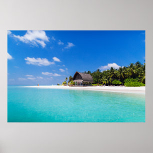 Affiche Plage sablonneuse tropicale de Chambre