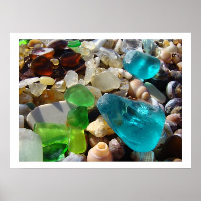 Affiche Plage Sea Glass estampes Coastal Rock Garden (Devant)