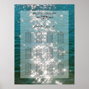 Affiche Plage Sea Water Sparkles Mariage Sein Chart