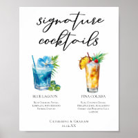 Plage Signature Cocktails Menu Mariage