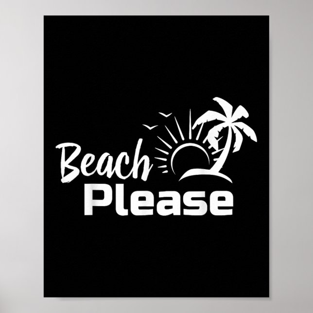 Affiche Plage S'Il Vous Plaît Été Plage Voyage Chemise (Devant)