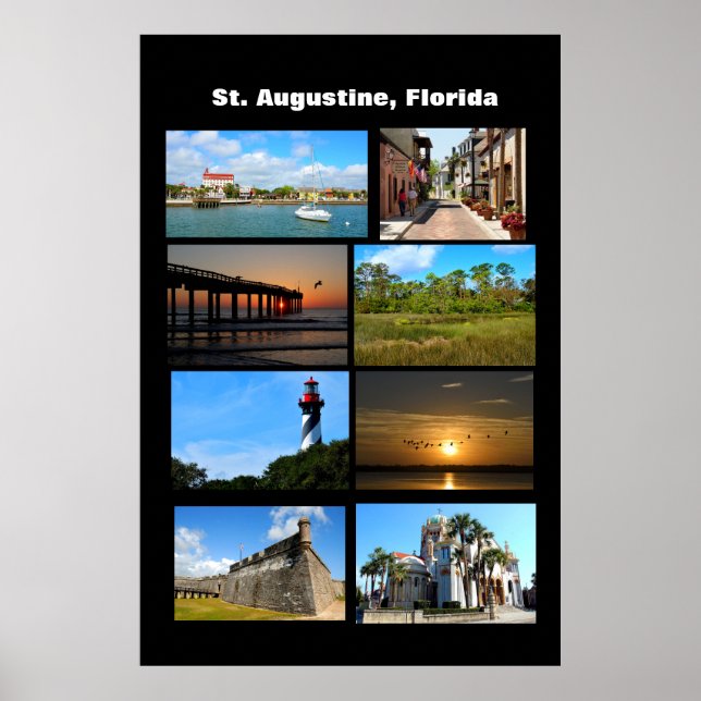 Affiche Plage St Augustine, Floride (Devant)