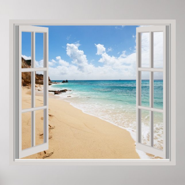 Affiche Plage tropicale (Devant)