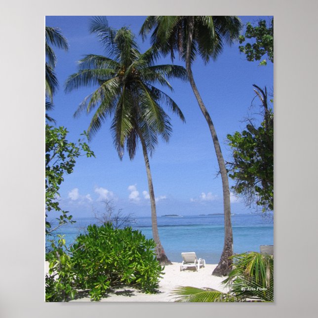 Affiche Plage tropicale (Devant)