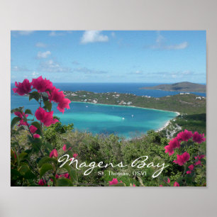 Affiche Plage tropicale de Magens Bay St. Thomas USVI Phot